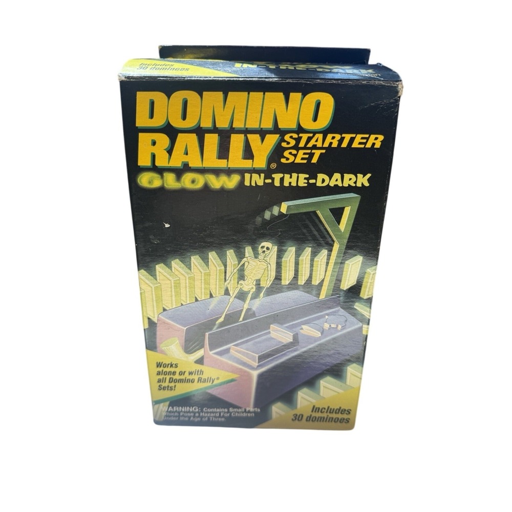 Vintage Pressman Domino Rally Glow in the Dark Starter Set Haunted Hangman 1994